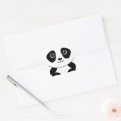Sticker Carré Bizarre d'ours de panda (Enveloppe)