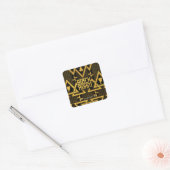 Sticker Carré Black Adam Lightning Bolt Motif triangulaire (Enveloppe)