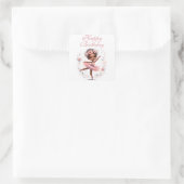 Sticker Carré Black Ballerina Joyeux anniversaire (Sac)
