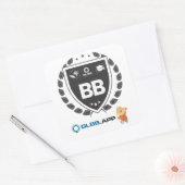 Sticker Carré Black Belt Certified - GLSS.app (Enveloppe)