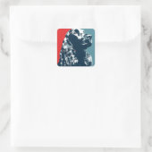 Sticker Carré Black Cocker Spaniel Hope Chien Pop Art (Sac)