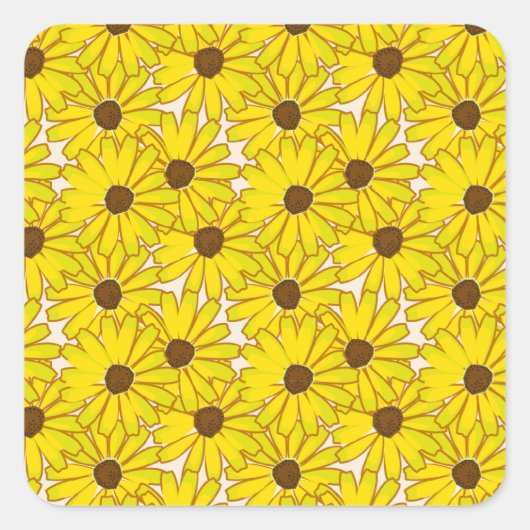 Sticker Carré Black Eyed Susan (Devant)