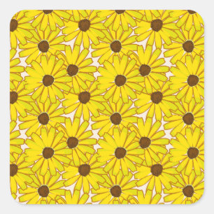 Sticker Carré Black Eyed Susan