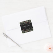 Sticker Carré Black Fleur sauvage Meadow (Enveloppe)