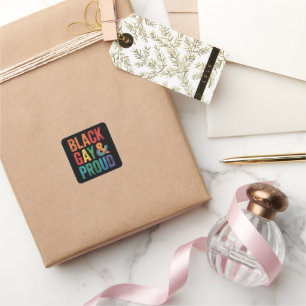 Sticker Carré Black Gay et Fiers LGBTQ Black Queens