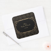 Sticker Carré Black Gold Great Gatsby Art Déco Mariage des année (Enveloppe)