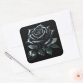 Sticker Carré Black Gothic Rose (Enveloppe)