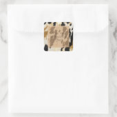 Sticker Carré Black Ivory Gold Western Cowhide (Sac)