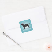 Sticker Carré Black Lab Joyeux Design d'anniversaire (Enveloppe)
