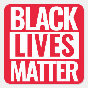 Sticker Carré Black Lives Matt Custom Red