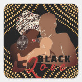 Sticker Carré Black Love (Devant)