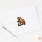 Sticker Carré Black Love Brown Love (Enveloppe)