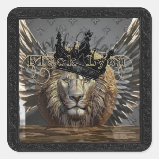 Sticker Carré Black Lyon bass