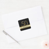 Sticker Carré Black Metallic Gold 50e anniversaire (Enveloppe)