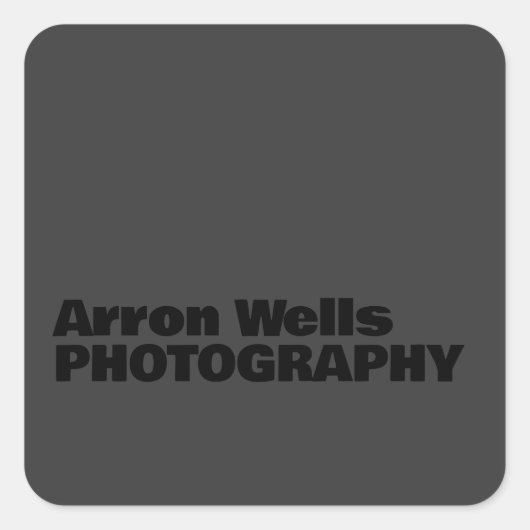 Sticker Carré Black on Black Modern Bold Typographie (Devant)