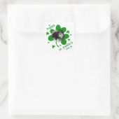 Sticker Carré Black Pomeranian St Patrick (Sac)