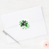 Sticker Carré Black Pomeranian St Patrick (Enveloppe)