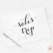 Sticker Carré Black Sales Trip Cute Modern Calligraphy (Enveloppe)