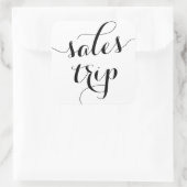 Sticker Carré Black Sales Trip Cute Modern Calligraphy (Sac)