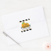 Sticker Carré Black Stripes Gold Little Citrouille Baby shower d (Enveloppe)