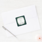 Sticker Carré Black Watch Militaire Celte Mariage Merci (Enveloppe)