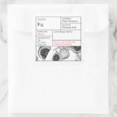Sticker Carré Black & White Apothecary Fig label (Sac)