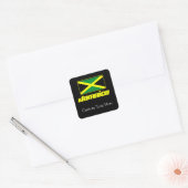 Sticker Carré Black with Jamaica (Enveloppe)
