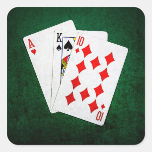 Sticker Carré Blackjack 21 point - As, King, Ten