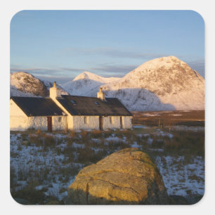 Sticker Carré Blackrock Cottage, Glencoe, Highlands, Écosse 3
