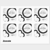 Sticker Carré Blanc 30 Décennie Anniversaire (Feuille)