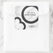 Sticker Carré Blanc 30 Décennie Anniversaire (Sac)