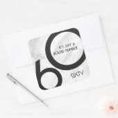 Sticker Carré Blanc 60 Décennie Anniversaire (Enveloppe)