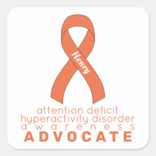 Sticker Carré blanc ADHD Advocate