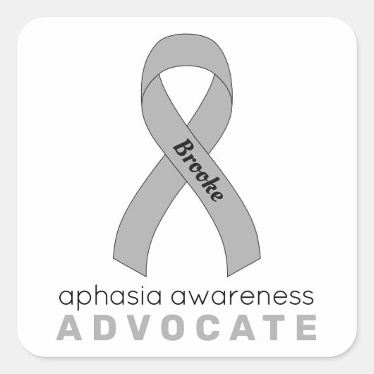 Sticker Carré blanc Aphasia Advocate (Devant)