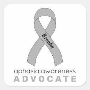 Sticker Carré blanc Aphasia Advocate