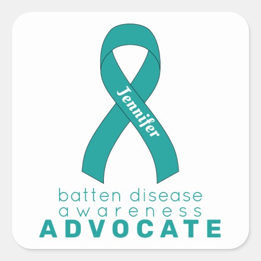 Sticker Carré blanc Batten Disease Advocate (Devant)