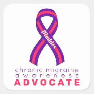 Sticker Carré blanc Chronic Migraine Advocate