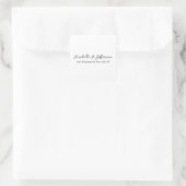Sticker Carré Blanc Créatif Tendance Écriture Manuscrite Classiq (Sac)