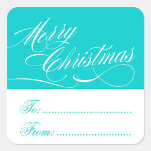 STICKER CARRÉ BLANC D'AQUA CADEAUX DE BALISES CADEAUX DE NOËL