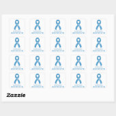 Sticker Carré blanc de prostate Cancer Advocate (Feuille)