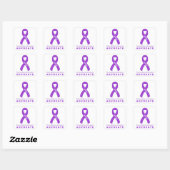 Sticker Carré blanc Fibromyalgia Advocate (Feuille)