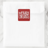 Sticker Carré blanc Joyeux Noël (Sac)