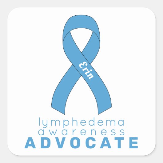 Sticker Carré blanc Lymphedema Advoca (Devant)