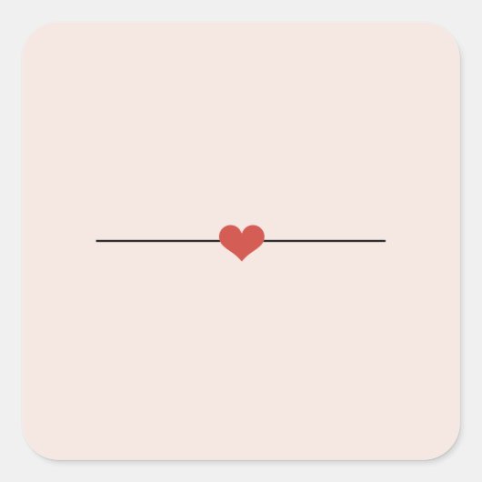 Sticker Carré Blanc rose pâle (Devant)