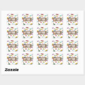 Sticker Carré Blanc transport (Feuille)