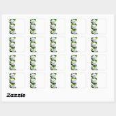 Sticker Carré Blancs fleurs de gardenia sur blanc (Feuille)