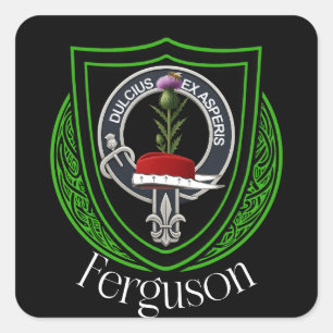 Sticker Carré Blason de Clan Écossais Ferguson