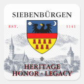 Sticker Carré Blason des Saxons de Transylvanie (Devant)
