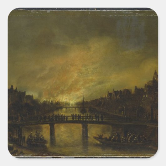 Sticker Carré Blaze à Amsterdam (Devant)