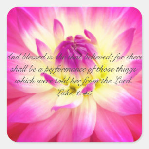 Sticker Carré Blessed est elle qui a cru